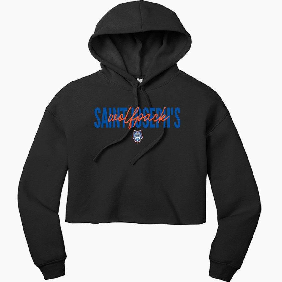 SAINT JOSEPH'S CATHOLIC ACADEMY <span class="pdp-name-mascot">SAINT JOSEPHS Wolves</span> Bella+Canvas Women's Sponge Fleece Cropped-Fleece Hoodie