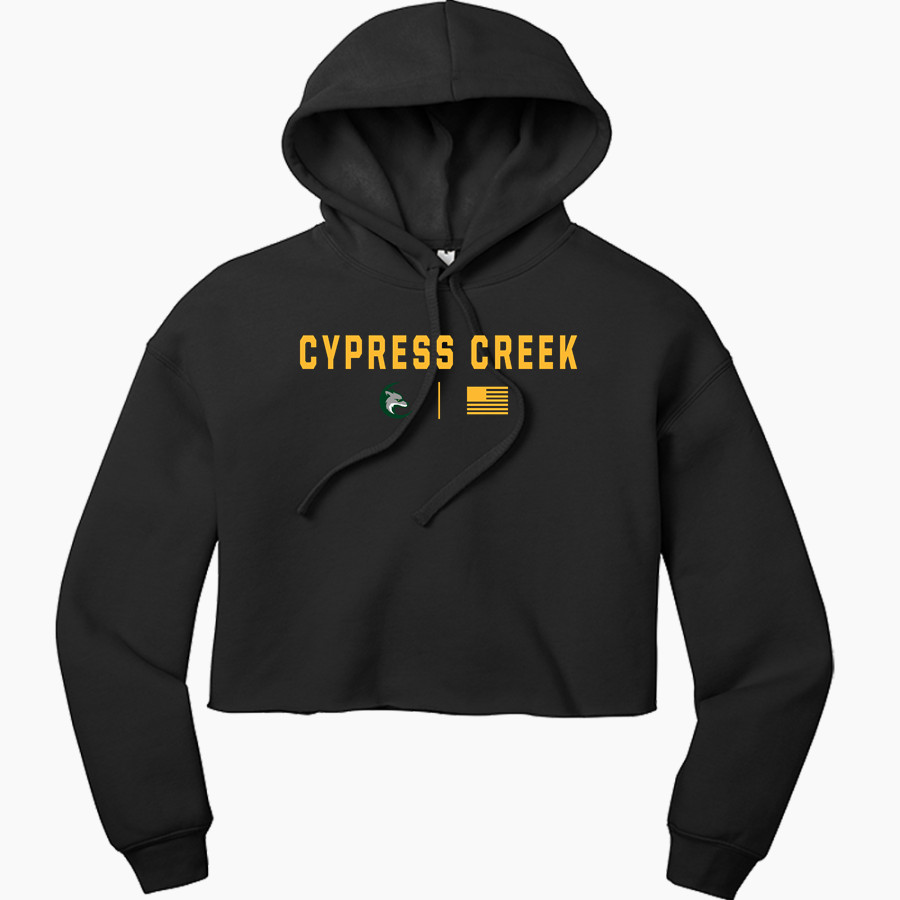 Cypress Creek Coyotes Bella+Canvas Women's Sponge Fleece Cropped Fleece Hoodie