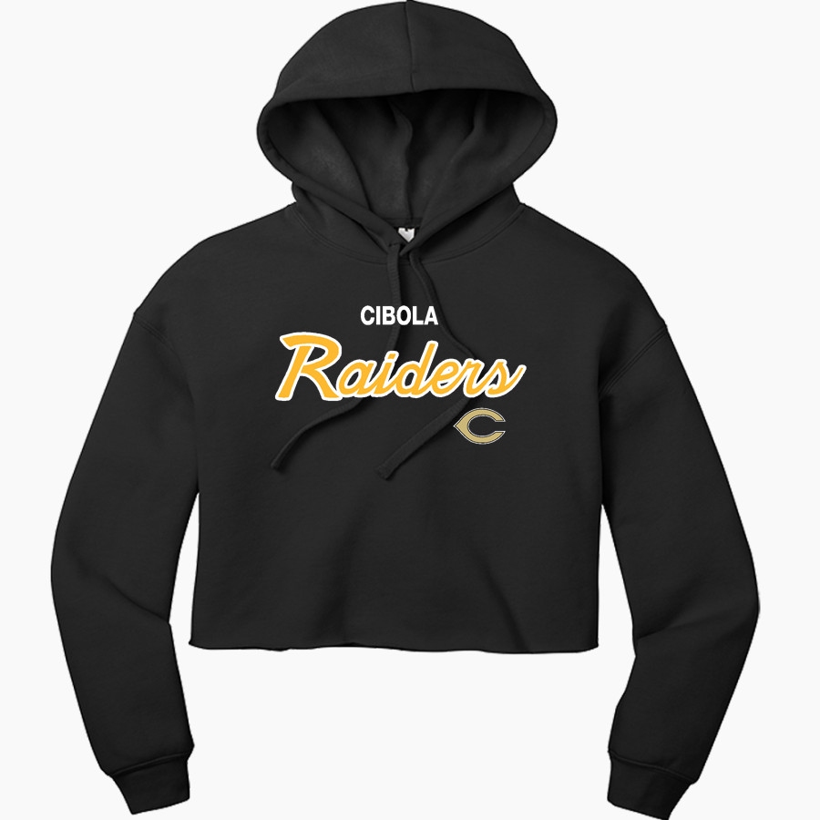 CIBOLA HIGH SCHOOL RAIDERS <span class="pdp-name-mascot">CIBOLA RAIDERS</span> Bella+Canvas Women's Sponge Fleece Cropped-Fleece Hoodie