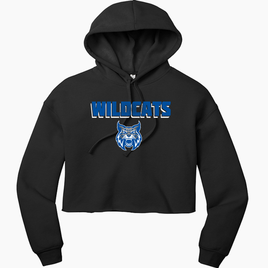 WELCH HIGH SCHOOL WILDCATS <span class="pdp-name-mascot">WELCH WILDCATS</span> Bella+Canvas Women's Sponge Fleece Cropped-Fleece Hoodie