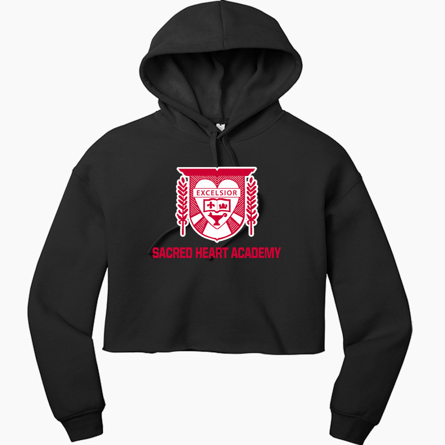 Sacred Heart Academy Sharks <span class="pdp-name-mascot">Sacred Heart Academy Sharks</span> Bella+Canvas Women's Sponge Fleece Cropped-Fleece Hoodie