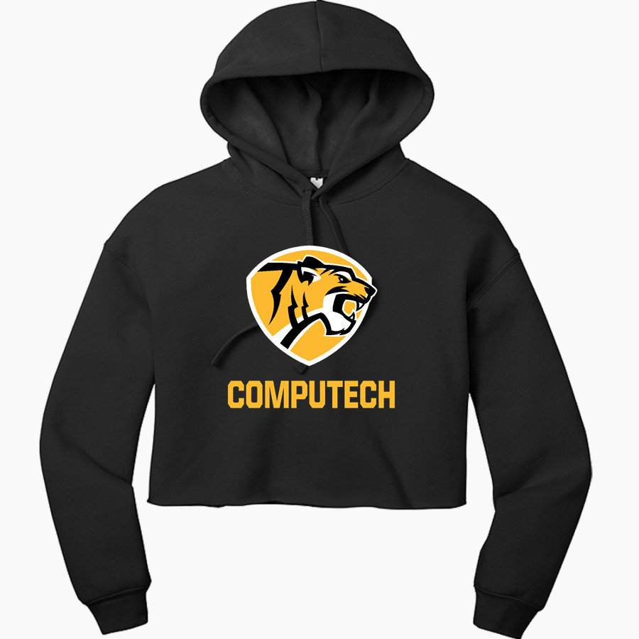 Computech Tigers <span class="pdp-name-mascot">Computech Middle School Tigers</span> Bella+Canvas Women's Sponge Fleece Cropped-Fleece Hoodie