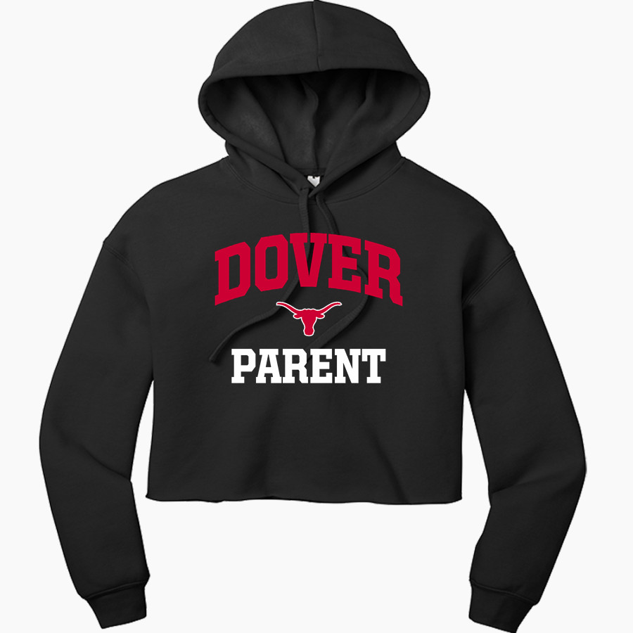 DOVER HIGH SCHOOL LONGHORNS Bella+Canvas Women's Sponge Fleece Cropped Fleece Hoodie