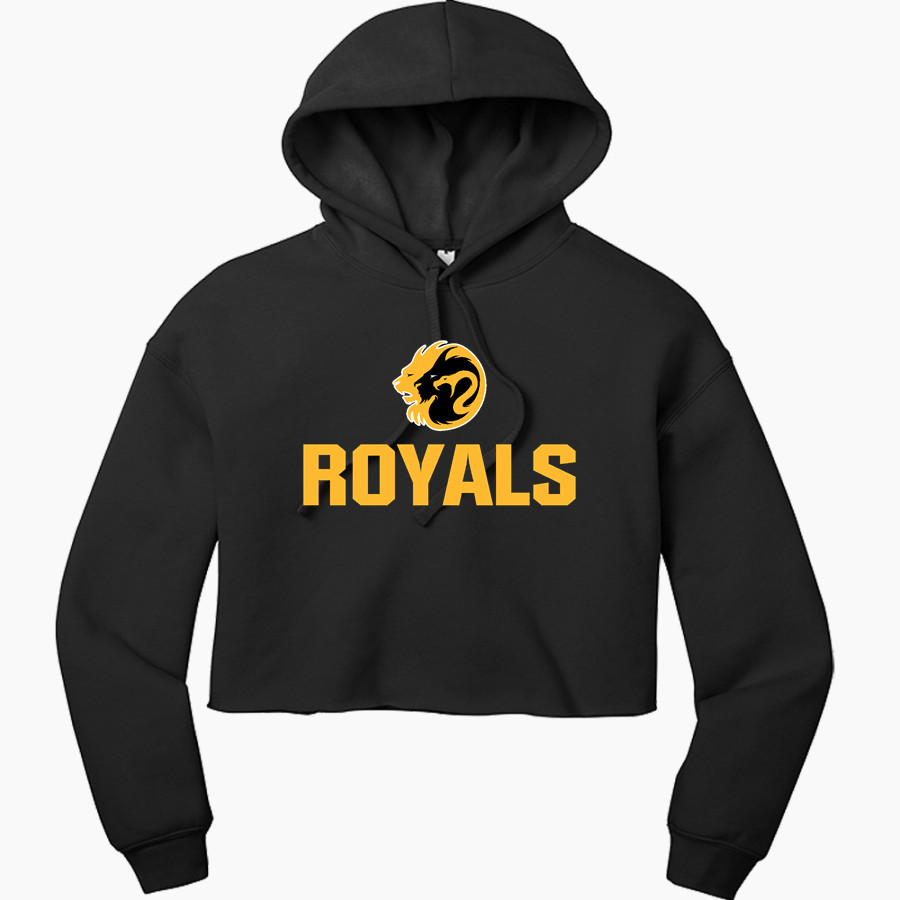 LYNNWOOD HIGH SCHOOL ROYALS <span class="pdp-name-mascot">LYNNWOOD ROYALS</span> Bella+Canvas Women's Sponge Fleece Cropped-Fleece Hoodie