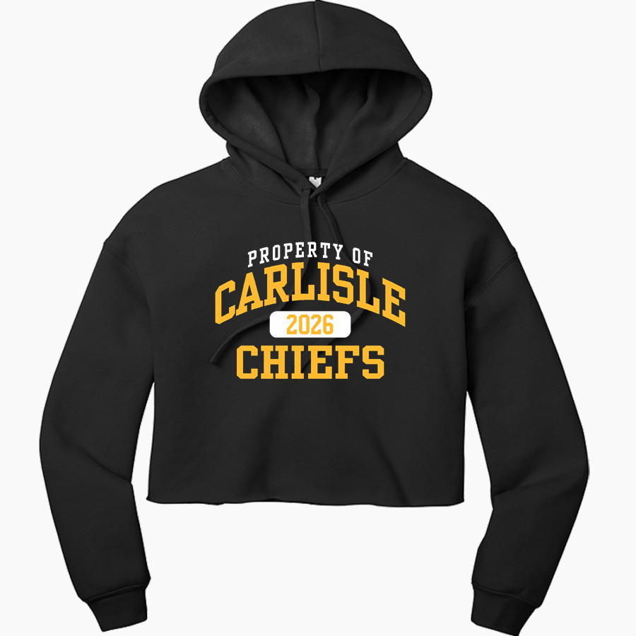 CARLISLE HIGH SCHOOL CHIEFS <span class="pdp-name-mascot">CARLISLE CHIEFS</span> Bella+Canvas Women's Sponge Fleece Cropped-Fleece Hoodie