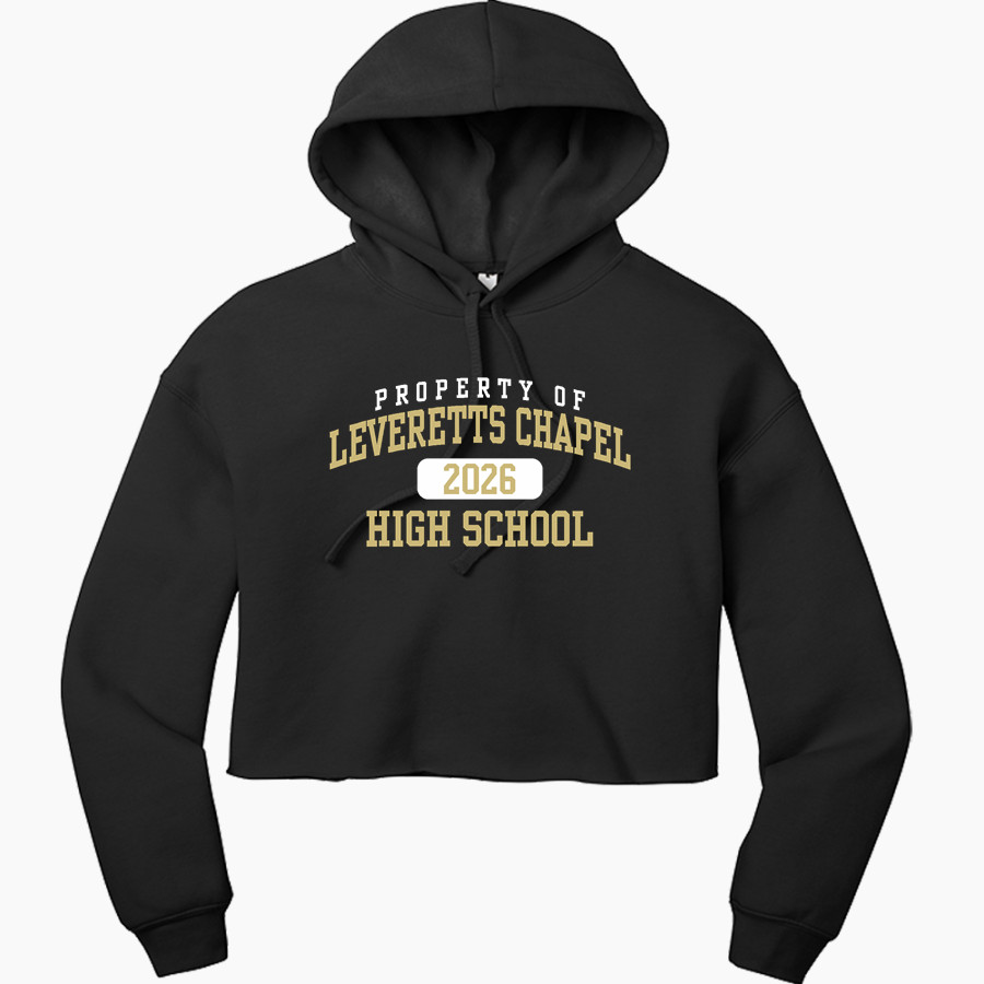 LEVERETTS CHAPEL HIGH SCHOOL LIONS <span class="pdp-name-mascot">LEVERETTS CHAPEL LIONS</span> Bella+Canvas Women's Sponge Fleece Cropped-Fleece Hoodie