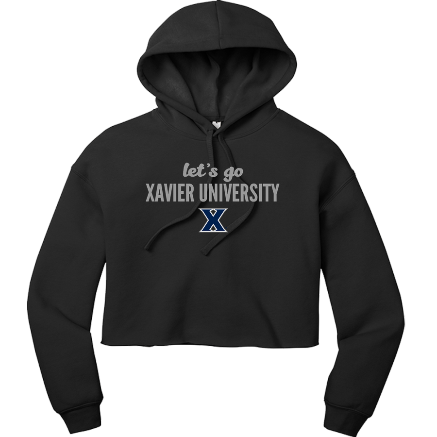 Xavier University Musketeers <span class="pdp-name-mascot">Xavier University Musketeers</span> Bella+Canvas Women's Sponge Fleece Cropped-Fleece Hoodie