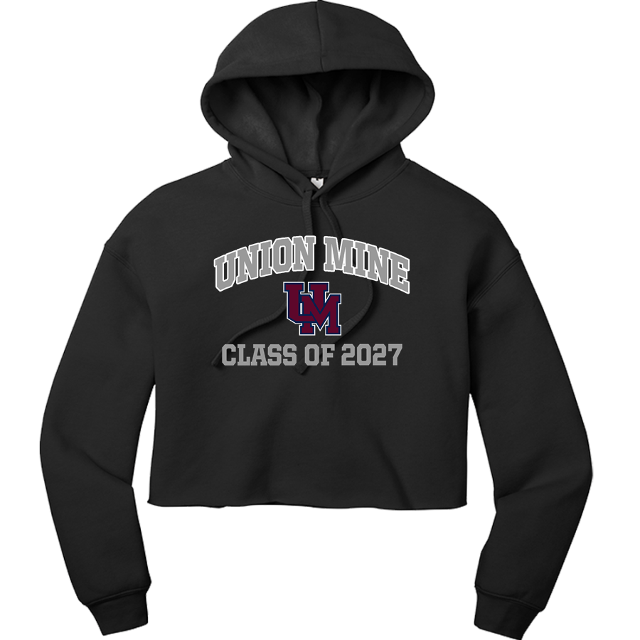 UNION MINE HIGH SCHOOL DIAMONDBACKS <span class="pdp-name-mascot">UNION MINE DIAMONDBACKS</span> BELLA+CANVAS Women's Sponge Fleece Cropped-Fleece Hoodie