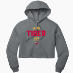 EAST IBERVILLE HIGH SCHOOL TIGERS <span class="pdp-name-mascot">EAST IBERVILLE TIGERS</span> Bella+Canvas Women's Sponge Fleece Cropped-Fleece Hoodie Front Thumbnail
