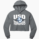 University of San Diego Toreros Bella+Canvas Women's Sponge Fleece Cropped Fleece Hoodie Front Thumbnail