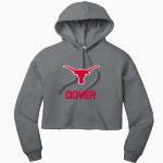 DOVER HIGH SCHOOL LONGHORNS Bella+Canvas Women's Sponge Fleece Cropped Fleece Hoodie Front Thumbnail