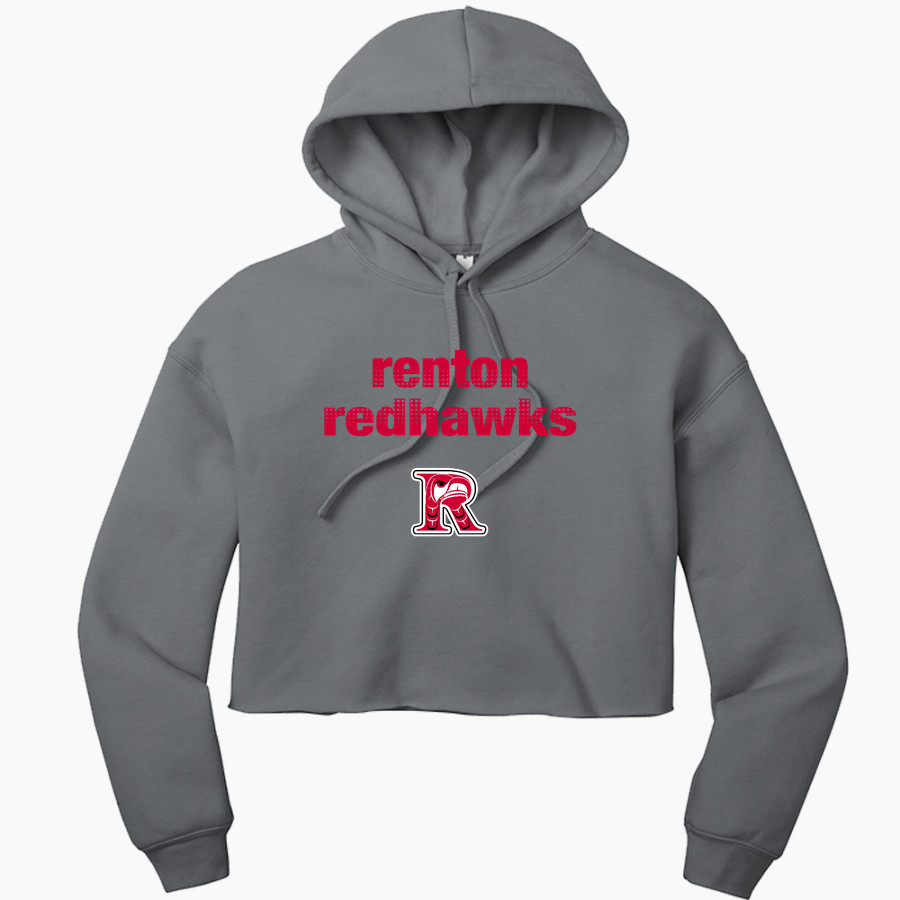 RENTON HIGH SCHOOL RedHawks Bella+Canvas Women's Sponge Fleece Cropped Fleece Hoodie