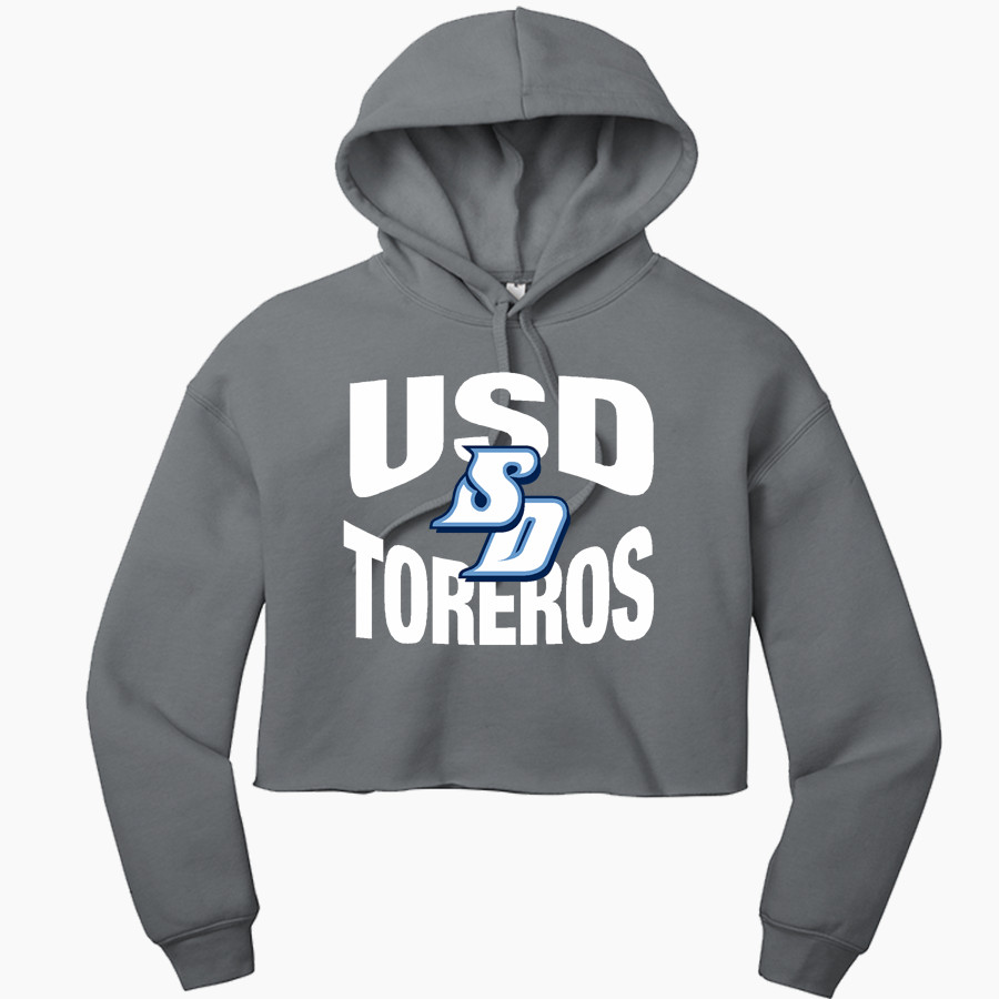 University of San Diego Toreros Bella+Canvas Women's Sponge Fleece Cropped Fleece Hoodie