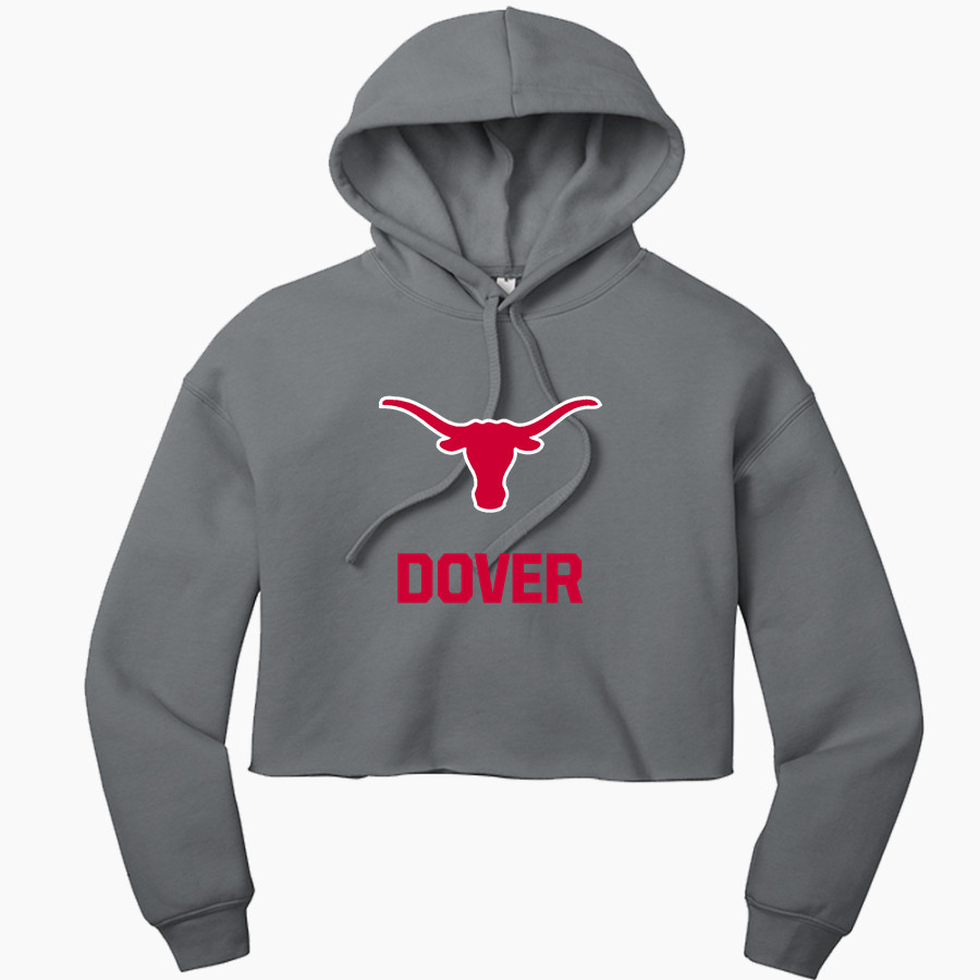 DOVER HIGH SCHOOL LONGHORNS Bella+Canvas Women's Sponge Fleece Cropped Fleece Hoodie