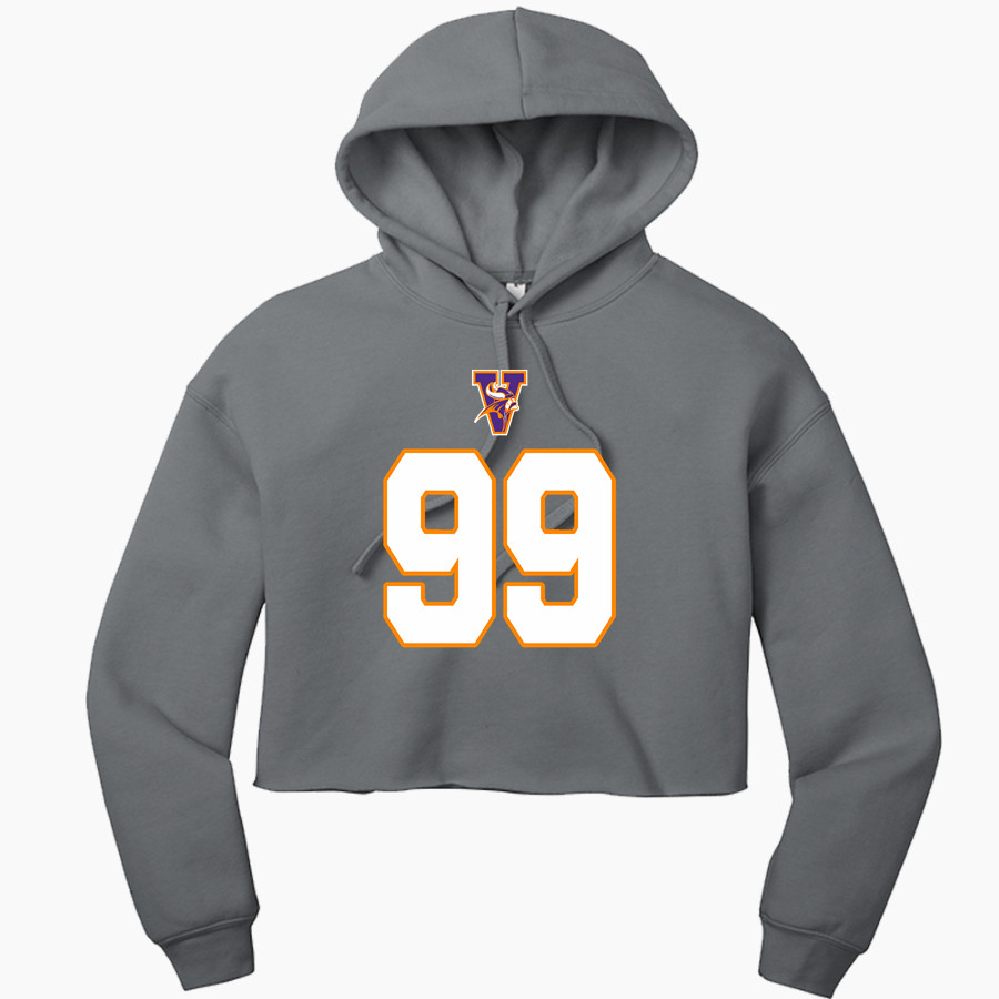 Missouri Valley Vikings <span class="pdp-name-mascot">Missouri Valley College Vikings</span> Bella+Canvas Women's Sponge Fleece Cropped-Fleece Hoodie