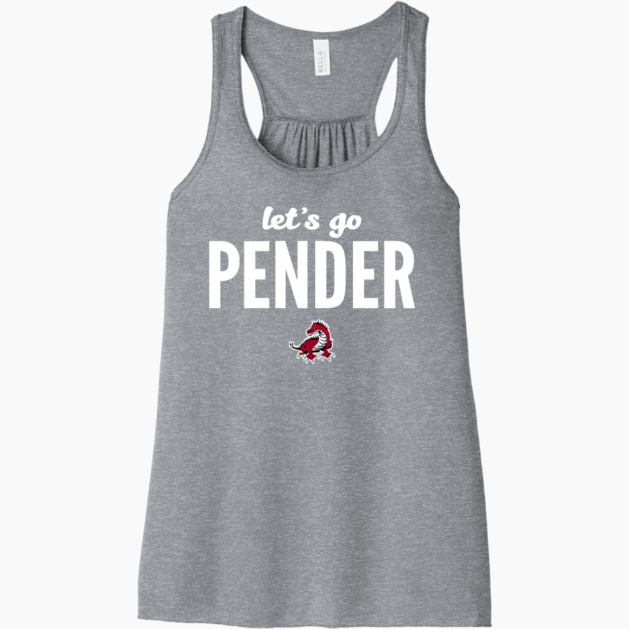 PENDER HIGH SCHOOL PENDRAGONS <span class="pdp-name-mascot">PENDER PENDRAGONS</span> Bella+Canvas Women's Flowy Racerback Tank