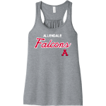 ALLENDALE HIGH SCHOOL FALCONS <span class="pdp-name-mascot">ALLENDALE FALCONS</span> BELLA+CANVAS Women's Flowy Racerback Tank Front Thumbnail