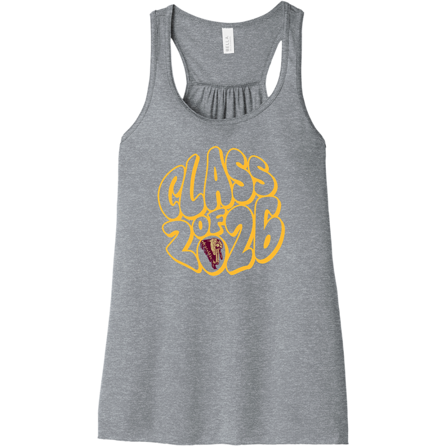 Poplar Indians <span class="pdp-name-mascot">Poplar Indians</span> BELLA+CANVAS Women's Flowy Racerback Tank
