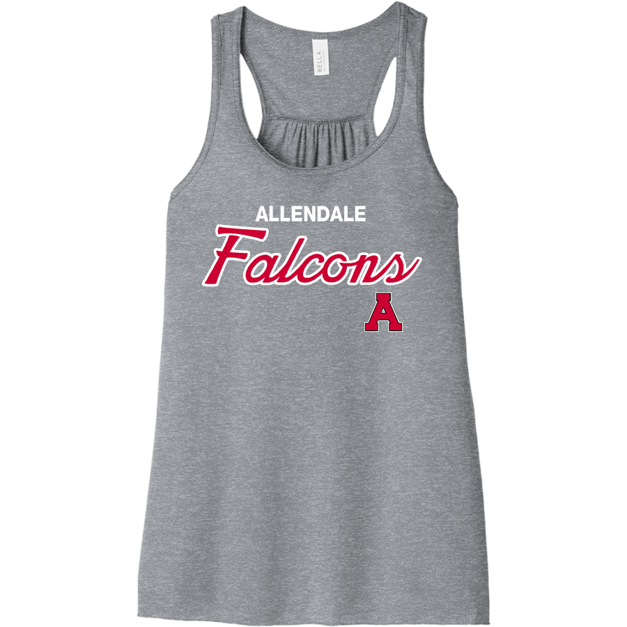 ALLENDALE HIGH SCHOOL FALCONS <span class="pdp-name-mascot">ALLENDALE FALCONS</span> BELLA+CANVAS Women's Flowy Racerback Tank