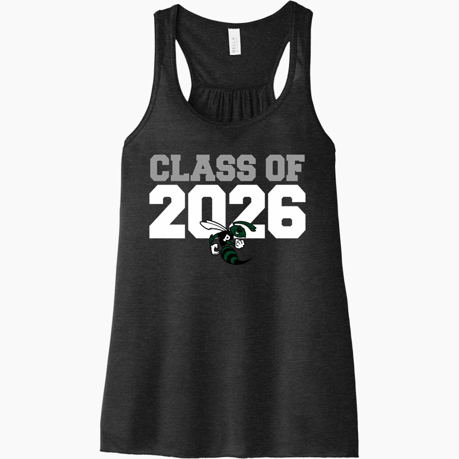 PROCTOR ACADEMY HORNETS <span class="pdp-name-mascot">PROCTOR ACADEMY HORNETS</span> Bella+Canvas Women's Flowy Racerback Tank