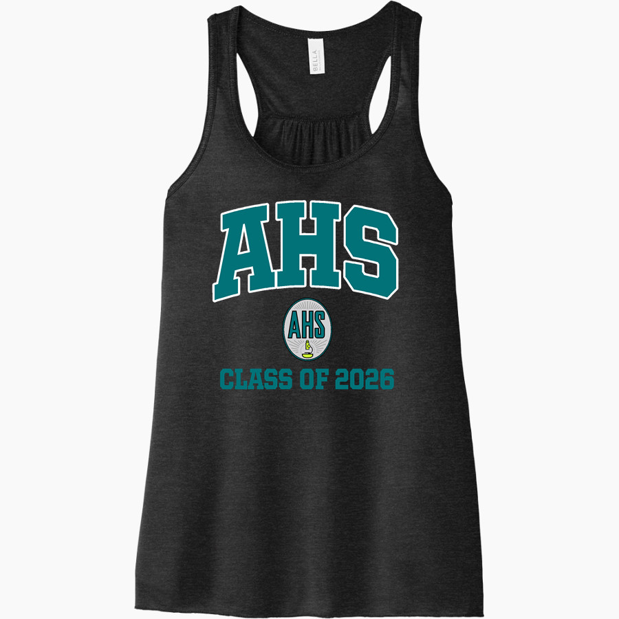 Academy of Health Sciences Charter School <span class="pdp-name-mascot">AHS Blue Healers</span> Bella+Canvas Women's Flowy Racerback Tank