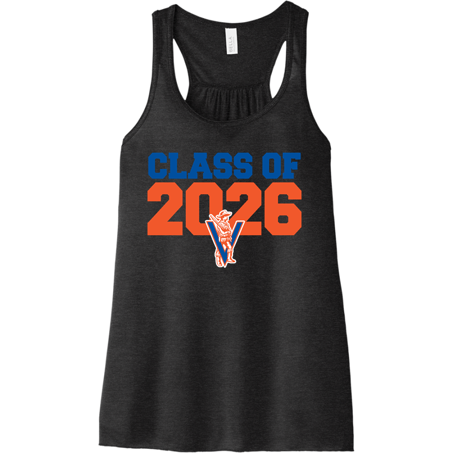 JAMES BOWIE HIGH SCHOOL VOLUNTEERS <span class="pdp-name-mascot">BOWIE VOLUNTEERS</span> Bella+Canvas Women's Flowy Racerback Tank