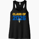 VILLA GROVE HIGH SCHOOL BLUE DEVILS <span class="pdp-name-mascot">VILLA GROVE BLUE DEVILS</span> Bella+Canvas Women's Flowy Racerback Tank Front Thumbnail