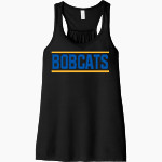 BACON ACADEMY BOBCATS <span class="pdp-name-mascot">BACON ACADEMY BOBCATS</span> Bella+Canvas Women's Flowy Racerback Tank Front Thumbnail