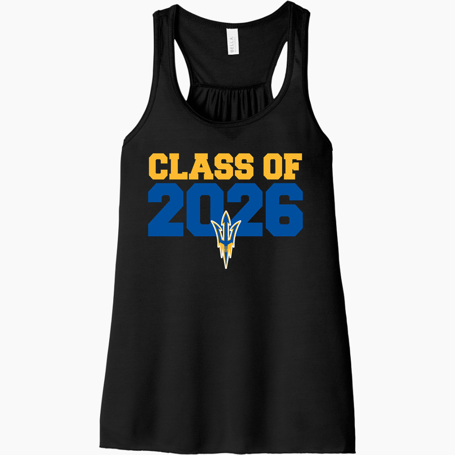 VILLA GROVE HIGH SCHOOL BLUE DEVILS <span class="pdp-name-mascot">VILLA GROVE BLUE DEVILS</span> Bella+Canvas Women's Flowy Racerback Tank