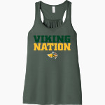 LATTA HIGH SCHOOL VIKINGS Bella+Canvas Women's Flowy Racerback Tank Front Thumbnail