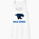 SALE CREEK Panthers Online Store <span class="pdp-name-mascot">SALE CREEK PANTHERS /LADY</span> Bella+Canvas Women's Flowy Racerback Tank Front Thumbnail