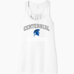 CENTENNIAL HIGH SCHOOL SPARTANS <span class="pdp-name-mascot">CENTENNIAL SPARTANS</span> Bella+Canvas Women's Flowy Racerback Tank Front Thumbnail