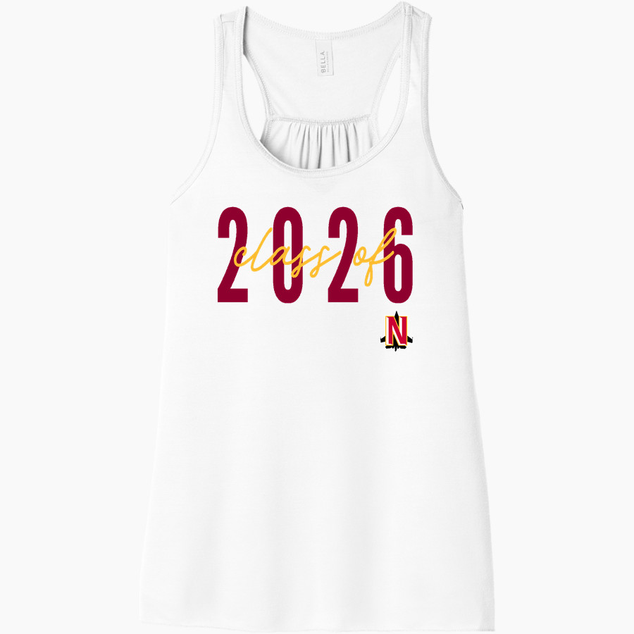 NORTHEASTERN HIGH SCHOOL JETS Bella+Canvas Women's Flowy Racerback Tank