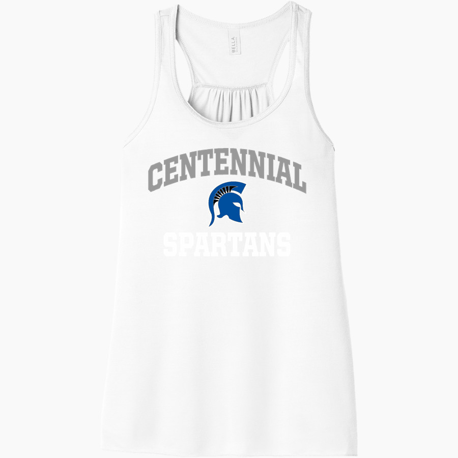 CENTENNIAL HIGH SCHOOL SPARTANS <span class="pdp-name-mascot">CENTENNIAL SPARTANS</span> Bella+Canvas Women's Flowy Racerback Tank