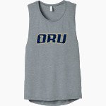 Oral Roberts Golden Eagles <span class="pdp-name-mascot">Oral Roberts Golden Eagles</span> Bella+Canvas Women's Flowy Scoop Muscle Tank Front Thumbnail