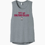 Guilford College Quakers <span class="pdp-name-mascot">GUILFORD COLLEGE Quakers</span> Bella+Canvas Women's Flowy Scoop Muscle Tank Front Thumbnail