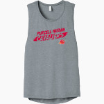 PURCELL MARIAN CAVALIERS official sideline store Bella+Canvas Women's Flowy Scoop Muscle Tank Front Thumbnail