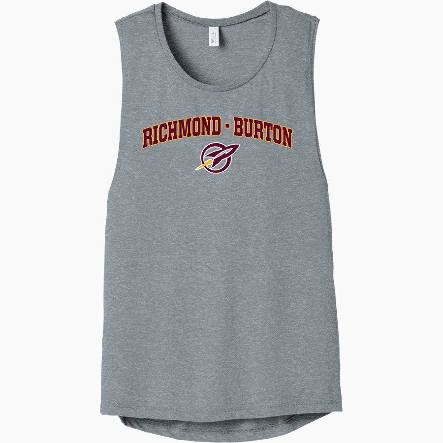 RICHMOND-BURTON HIGH SCHOOL ROCKETS Bella+Canvas Women's Flowy Scoop Muscle Tank