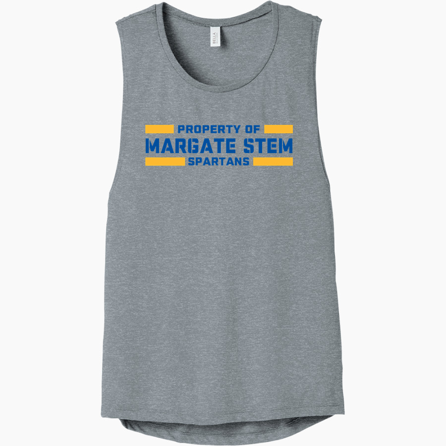 Margate STEM Spartans <span class="pdp-name-mascot">MARGATE STEM MAGNET Spartans</span> Bella+Canvas Women's Flowy Scoop Muscle Tank