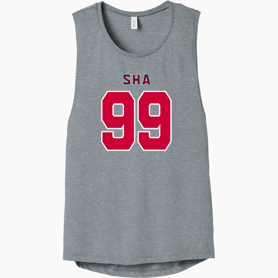 Sacred Heart Academy Sharks <span class="pdp-name-mascot">Sacred Heart Academy Sharks</span> Bella+Canvas Women's Flowy Scoop Muscle Tank
