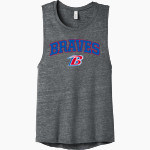 Bondurant Braves Bella+Canvas Women's Flowy Scoop Muscle Tank Front Thumbnail