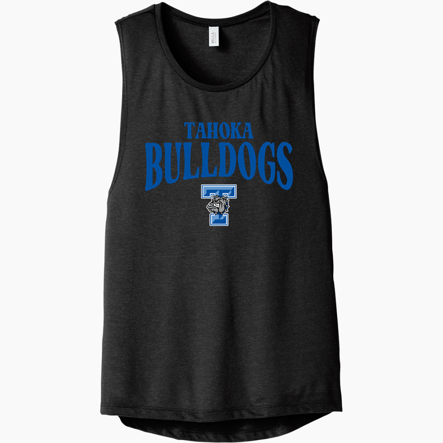 TAHOKA HIGH SCHOOL BULLDOGS <span class="pdp-name-mascot">TAHOKA BULLDOGS</span> Bella+Canvas Women's Flowy Scoop Muscle Tank