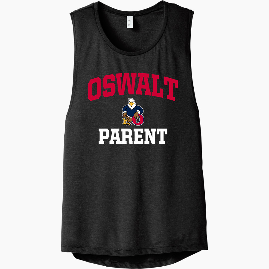 Oswalt Eagles <span class="pdp-name-mascot">Oswalt Academy Eagles</span> Bella+Canvas Women's Flowy Scoop Muscle Tank
