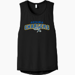 AGOURA HIGH SCHOOL CHARGERS Bella+Canvas Women's Flowy Scoop Muscle Tank Front Thumbnail