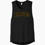 CRAWFORD HIGH SCHOOL PIRATES <span class="pdp-name-mascot">CRAWFORD PIRATES</span> Bella+Canvas Women's Flowy Scoop Muscle Tank Front Thumbnail
