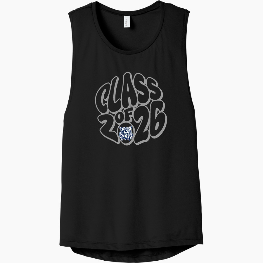 Holy Family Wildcats <span class="pdp-name-mascot">Holy Family Wildcats</span> Bella+Canvas Women's Flowy Scoop Muscle Tank