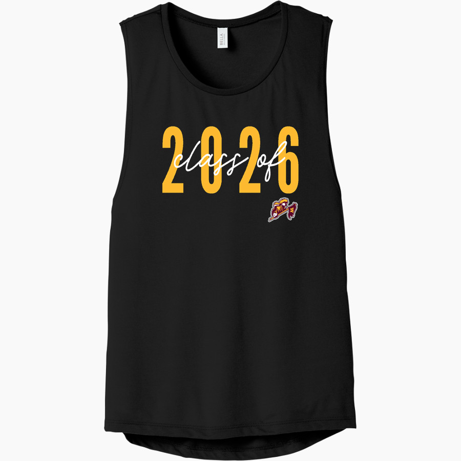WICHITA WEST HIGH SCHOOL PIONEERS <span class="pdp-name-mascot">WICHITA WEST PIONEERS</span> Bella+Canvas Women's Flowy Scoop Muscle Tank