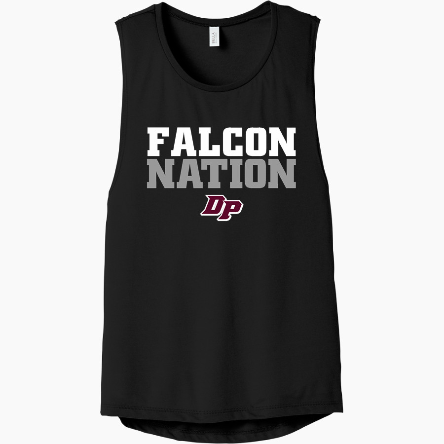 Deer Park Falcons Bella+Canvas Women's Flowy Scoop Muscle Tank