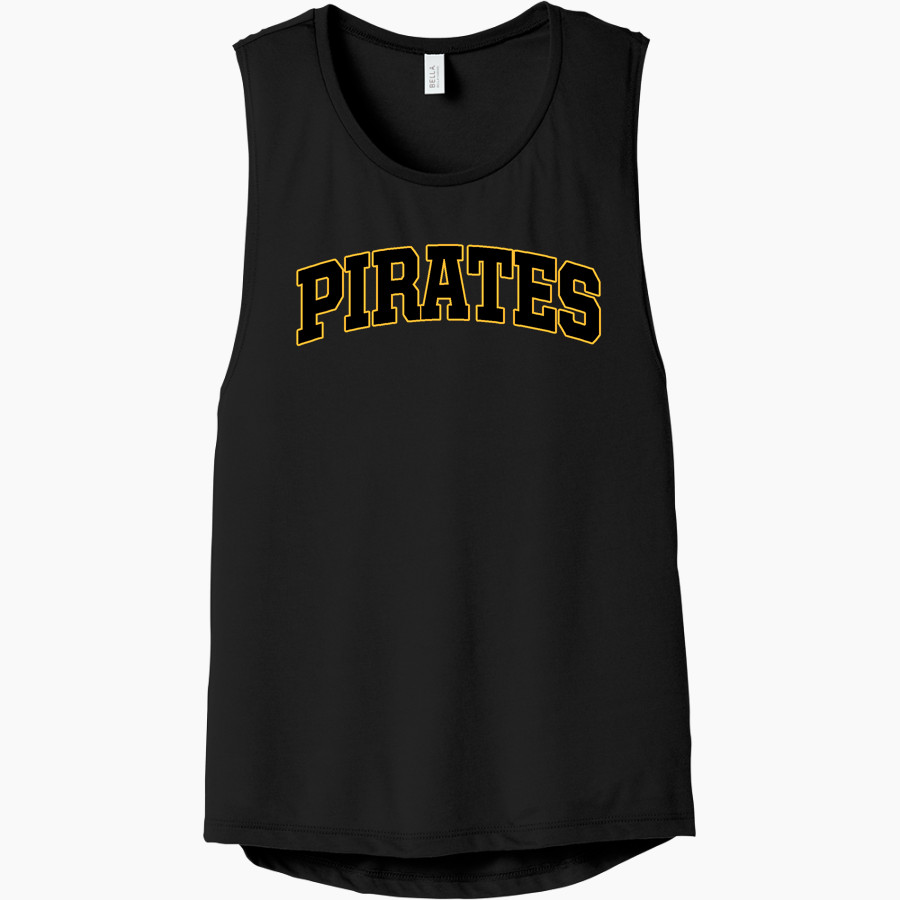 CRAWFORD HIGH SCHOOL PIRATES <span class="pdp-name-mascot">CRAWFORD PIRATES</span> Bella+Canvas Women's Flowy Scoop Muscle Tank
