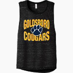Goldsboro Cougars <span class="pdp-name-mascot">Goldsboro Cougars</span> Bella+Canvas Women's Flowy Scoop Muscle Tank Front Thumbnail